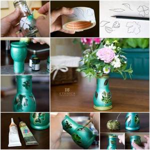 Beautiful Vase Made from Glass Bottle
